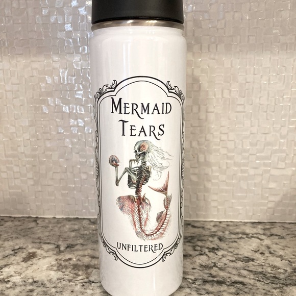 Ocean Whispers: Apothecary Mermaid Tears - 22 Oz. Stainless Steel Water Bottle - Picture 1 of 6